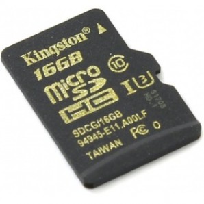 Память MicroSDHC 016Gb Kingston Class10 UHS-I(U3) Gold Series без адаптера (SDCG/16GBSP) фото №9571