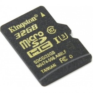 Память MicroSDHC 032GB Kingston Class10 UHS-I(U3) Gold Series без адаптера (SDCG/32GBSP) фото №9573