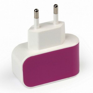 Адаптер питания SmartBuy® COLOR CHARGE, 2А, универсальное, 1хUSB, фиолет (SBP-8030) фото №9758