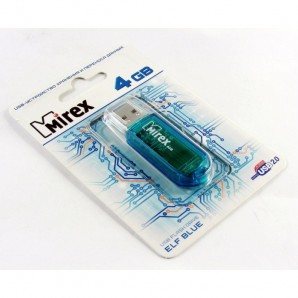 Память Flash USB 04 Gb Mirex ELF BLUE фото №10332