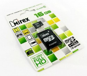 Память MicroSDHC 016Gb Mirex Class10 с адаптером фото №10441