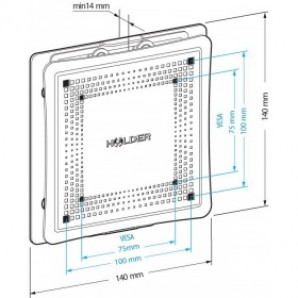 Кронштейн HOLDER LCD-F1801 черный 10"-32" макс.30кг настенный фиксированный фото №10830