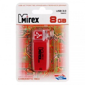 Память Flash USB 08 Gb Mirex CHROMATIC RED USB 3.0 фото №11166