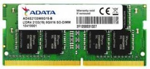 Память SO-DIMM DDR IV 08GB 2133MHz ADATA CL15 (AD4S213338G15-B) 1.2V фото №11257