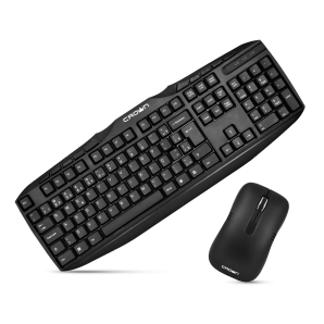 Беспроводной набор CROWN CMMK-952W Black, 117 клавиш 10 мультимедийных, мышь soft-touch, 3 кнопки, 1000 DPI, 2.4Ггц, USB фото №11401