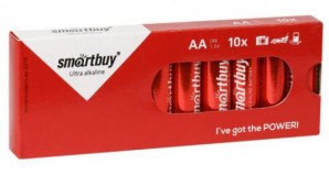 Батарея алкалиновая AA Smartbuy LR6/10 box (10/300) (SBBA-2A10BX) фото №11458