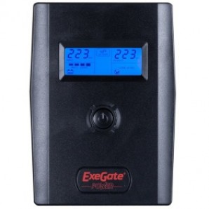 ИБП Exegate Power Smart ULB-400 LCD <400VA, Black, 2 евророзетки, USB> фото №11548