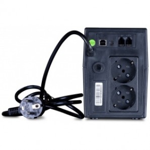ИБП Exegate Power Smart ULB-400 LCD <400VA, Black, 2 евророзетки, USB> фото №11549