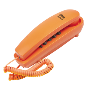 Телефон проводной RITMIX RT-005 orange без дисплея  (настольный/настенный) с функциями повтора набора номера,выбора уровня громкости звонка Hi-Low, импульснного и тонального набора номера, сброс и отключение микрофона. фото №11592