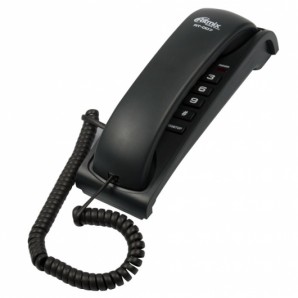 Телефон проводной RITMIX RT-007 Черный без дисплея, белый, узкий, MUTE, пауза, сброс, повтор номера, световой индикатор звонка, регулировка громкости звонка  (настольный/настенный) фото №11594