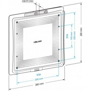 Кронштейн HOLDER LCD-F2801 черный 22"-47" макс.40кг настенный фиксированный фото №11764