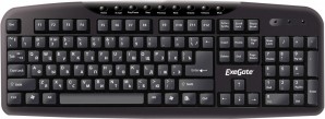 Клавиатура Exegate LY-502M, <USB, шнур 1,5м, черная, 113кл, Enter большой, мультимедиа>, Color box фото №11798