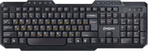 Клавиатура Exegate LY-503M, <USB, шнур 1,5м, черная, 114кл, Enter большой, мультимедиа>, Color box фото №11799