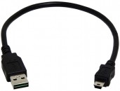 Кабель USB -Am/miniB 5p 0.3м, экран, черный, CCP-USB2-AM5P-1 фото №11948