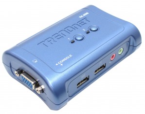 Переключатель KVM TRENDNET TK-209K 2-Port VGA+USB+AUDIO + 2 набора кабелей фото №11956