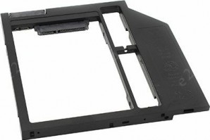 Шасси для 2.5" SATA HDD Пластик/Алюминий для установки в SATA отсек привода ноутбука Slim(9.5мм) фото №12074