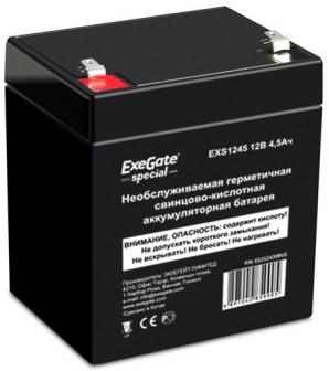 Аккумулятор Exegate Special EXS1245, 12В 4.5Ач, клеммы F1 фото №12082