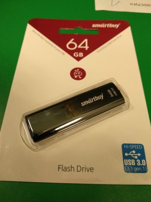 Память Flash USB 64 Gb Smart Buy X-Cut Black USB 3.0 фото №12167