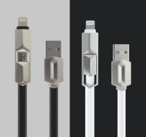 Кабель ACD USB - 8-pin для Apple+Micro USB 2в1, длина 1 м, TPE, 1м белый (ACD-U924-PMW) фото №12511