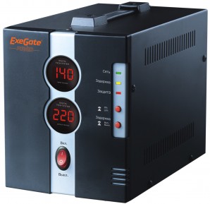Стабилизатор напряжения Exegate Power DCR-500D (диапазон 160...260В, 1 розетка ) фото №12518