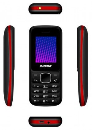 Мобильный телефон Digma Linx A170 2G черный/красный 1.77" TFT 128x160 BT фото №12941
