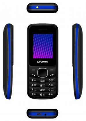 Мобильный телефон Digma Linx A170 2G черный/синий 1.77" TFT 128x160 BT фото №12943