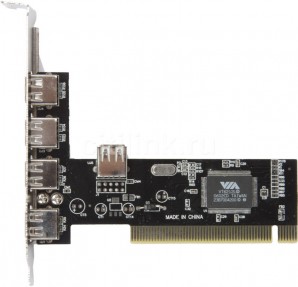 Контроллер ASIA PCI 6212 4P USB 2.0 VIA6212 (4+1) 5xUSB2.0 Bulk фото №13054