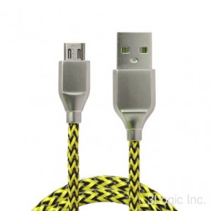 Кабель ACD USB - Type-C Нейлон, 1м, желто-черный (ACD-U927-C2Y) фото №13065