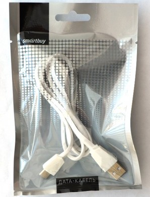 Кабель Smartbuy USB 2.0 - TYPE-C плоский, длина 1,2 м, белый (iK-3112r white) фото №13089