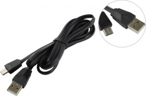 Кабель Smartbuy USB 2.0 - TYPE-C плоский, длина 1,2 м, черный (iK-3112r black) фото №13260