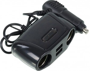 Разветвитель прикуривателя Wiiix TR-04U2 2xSoc 2xUSB черный фото №13596