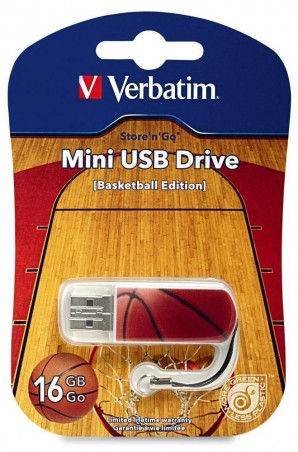 Память Flash USB 08 Gb Verbatim Mini Graffiti Edition Basketball фото №13626