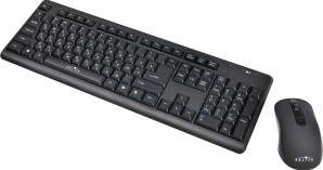 Беспроводной набор Oklick 270M клав:черный мышь:черный USB беспроводная фото №13807