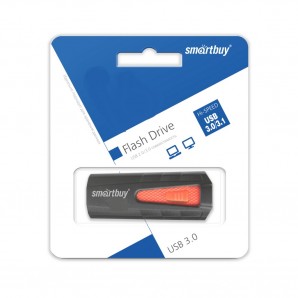 Память Flash USB 64 Gb Smart Buy IRON Black/Red USB 3.0 фото №13836
