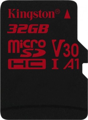 Память MicroSDHC 032Gb Kingston Class10 UHS-I U3 без адаптера Canvas React  100R/80W V30 (SDCR/32GBSP) фото №13860