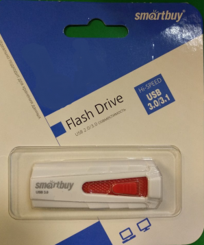 Память Flash USB 128 Gb Smartbuy IRON White/Red USB 3.0 фото №13861