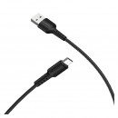 Кабель USB -Am/microB 5p 1.0м Borofone BX16 2.0A силикон черный фото №19100