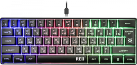Клавиатура Defender GK-116 Red RU,радужная подсветка,61кнопка фото №20955