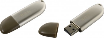 Память Flash USB 128 Gb Netac U352 , USB3.0, с колпачком, металлическая фото №22543