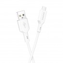 Кабель USB -Am/microB 5p 1.0м Borofone BX70 2.4A силикон белый фото №22992