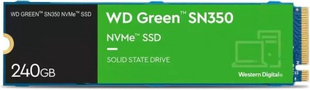 Твердотельный накопитель SSD M.2 240 GB WD SN350 NVME WDS240G2G0C 2400/900, 3D TLC, 40TBW, Retail фото №23461