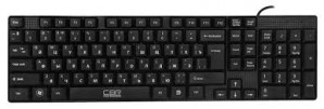 Клавиатура CBR KB 110 Black USB,поверхность под карбон, переключение языка 1 кнопкой(софт) фото №23485