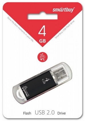 Память Flash USB 04 Gb Smart Buy V-Cut Black фото №905