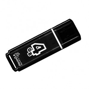 Память Flash USB 04 Gb Smart Buy Glossy series Black фото №906