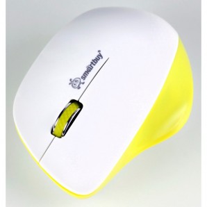 Мышь беспроводная Smartbuy 309AG белый/лимон (SBM-309AG-WL) фото №1134