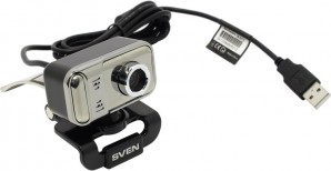 Веб-камера SVEN IC-910 0.30 млн пикс., 640x480, USB 2.0, ручная фокусировка, встроенный микрофон, крепление на мониторе фото №1293