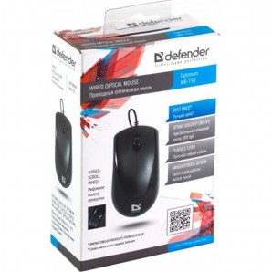 Мышь Defender MB-150 Optimum PS/2 B(Черный) 2кн+кл 800dpi коробочка фото №1302