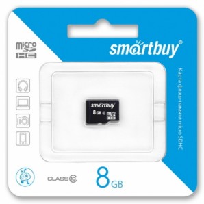 Память MicroSDHC 008Gb Smart Buy Class 10 (без адаптеров) фото №1309