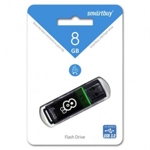 Память Flash USB 08 Gb Smart Buy Glossy series Dark Grey USB 3.0 фото №1310