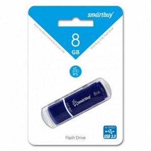 Память Flash USB 08 Gb Smart Buy Crown Blue USB 3.0 фото №1400